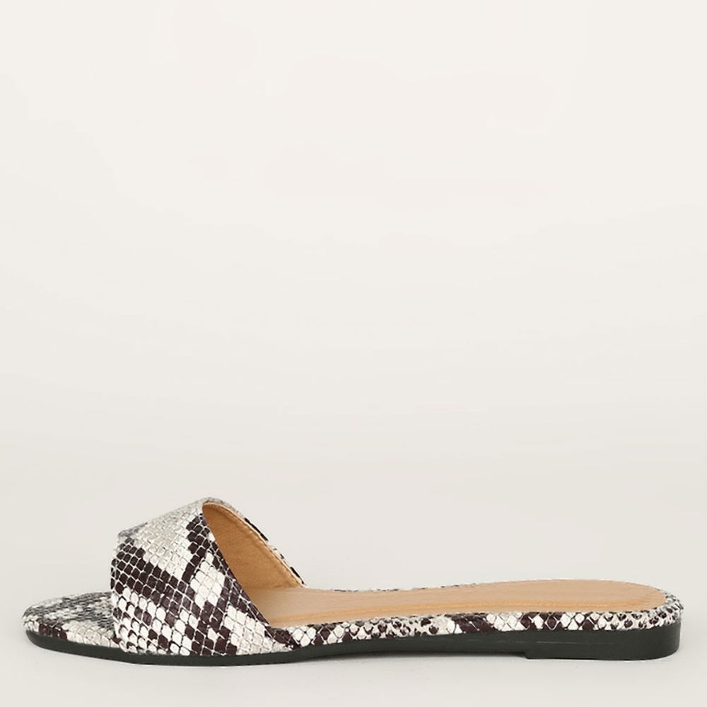 🔥NEW SZ 10 Snake Open Toe Flat Sandal Flip Flops - Picture 3 of 5